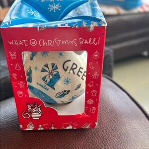 Greece souvenir Blue and White Christmas Ornament